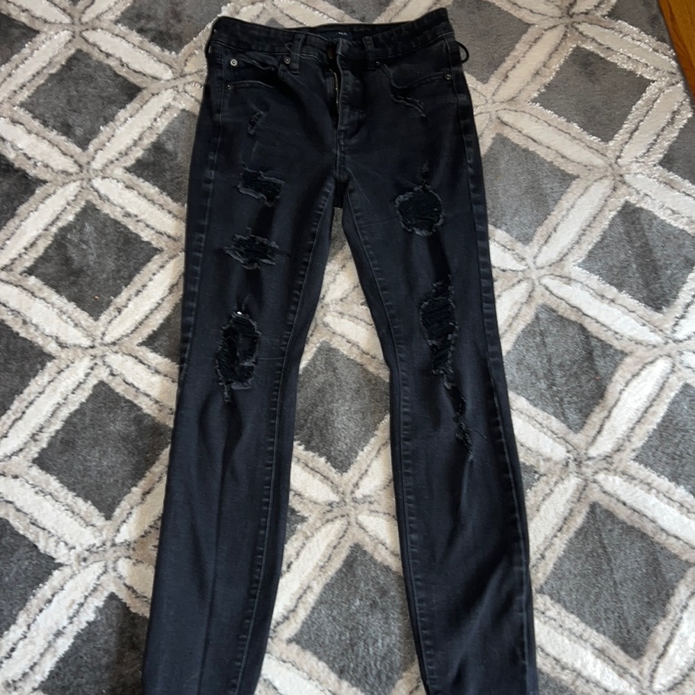 Aeropostale ripped high rise jeans